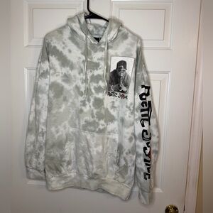 Chemistry Poetic Justice Tie-Dye Hoodie with Tupac Graphic front & back Size Lg